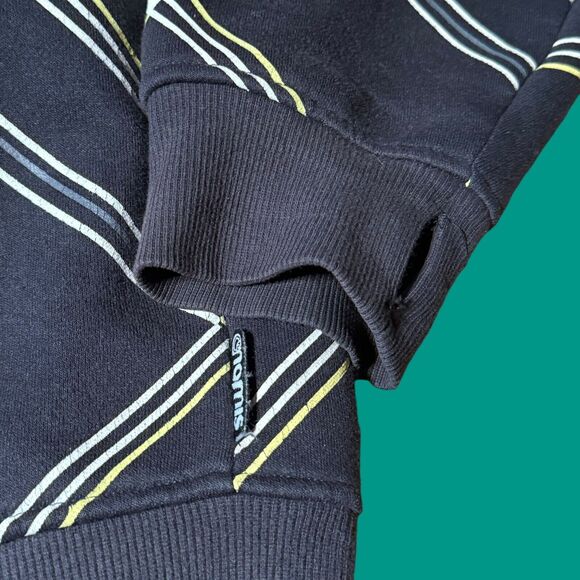 VTG Nomis Simon Outdoor Snowboard Hoodie Mens L Full Zip Jacket Y2K Black Yellow - Picture 9 of 12